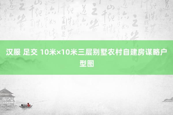 汉服 足交 10米×10米三层别墅农村自建房谋略户型图