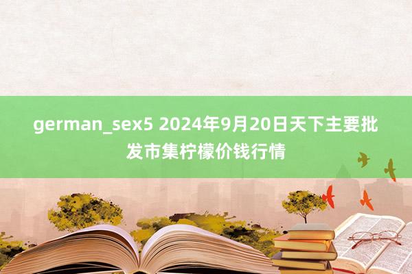 german_sex5 2024年9月20日天下主要批发市集柠檬价钱行情