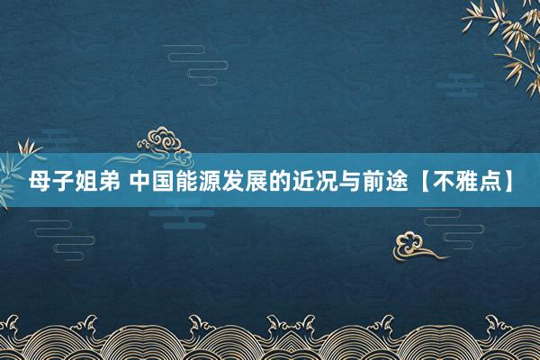 母子姐弟 中国能源发展的近况与前途【不雅点】