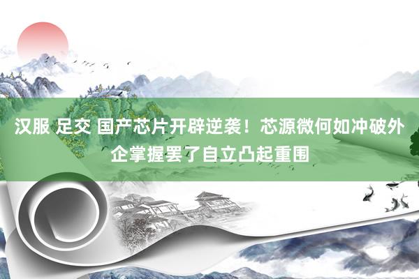 汉服 足交 国产芯片开辟逆袭！芯源微何如冲破外企掌握罢了自立凸起重围