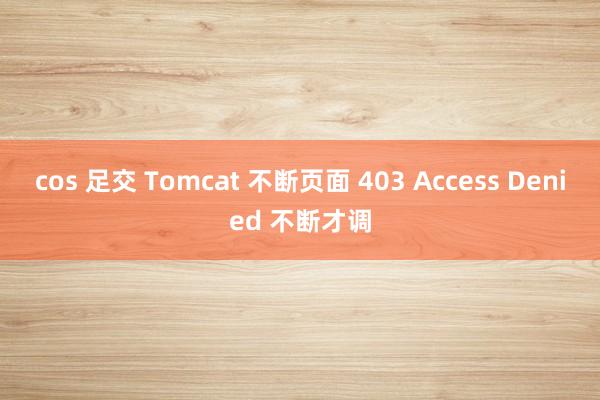 cos 足交 Tomcat 不断页面 403 Access Denied 不断才调