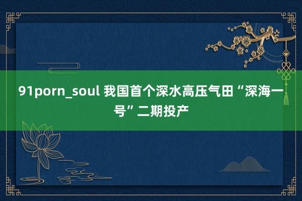 91porn_soul 我国首个深水高压气田“深海一号”二期投产