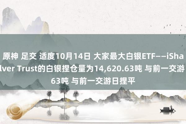 原神 足交 适度10月14日 大家最大白银ETF——iShares Silver Trust的白银捏仓量为14，620.63吨 与前一交游日捏平