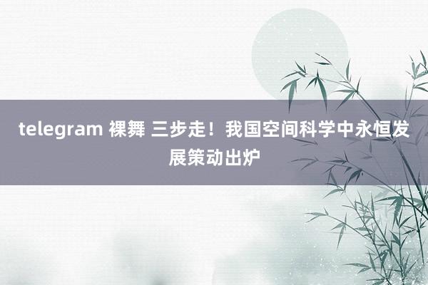 telegram 裸舞 三步走！我国空间科学中永恒发展策动出炉