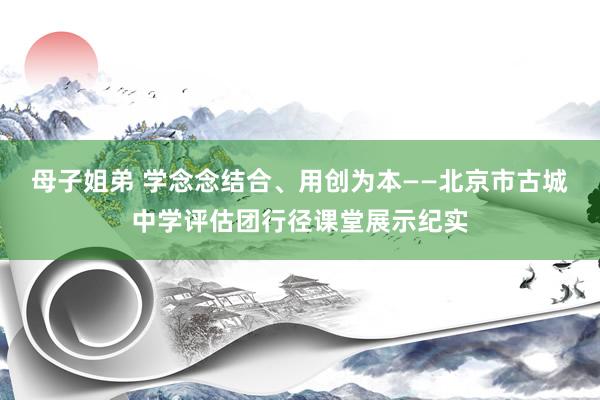 母子姐弟 学念念结合、用创为本——北京市古城中学评估团行径课堂展示纪实