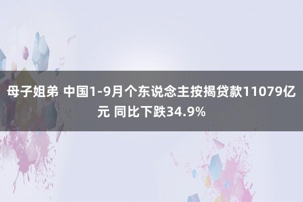 母子姐弟 中国1-9月个东说念主按揭贷款11079亿元 同比下跌34.9%