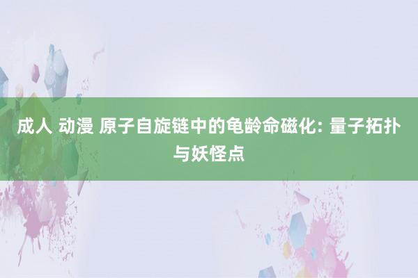 成人 动漫 原子自旋链中的龟龄命磁化: 量子拓扑与妖怪点