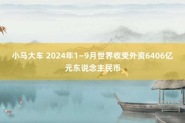 小马大车 2024年1—9月世界收受外资6406亿元东说念主民币