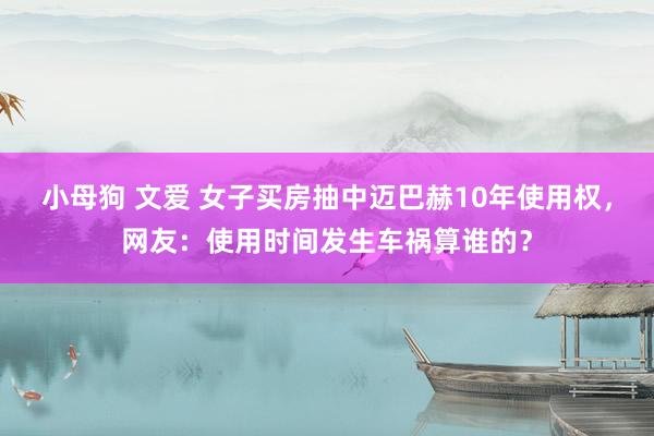 小母狗 文爱 女子买房抽中迈巴赫10年使用权，网友：使用时间发生车祸算谁的？