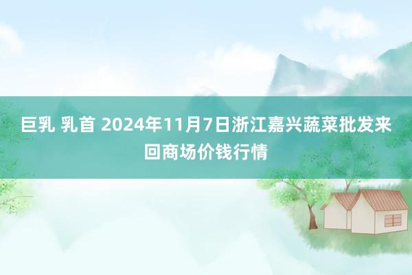 巨乳 乳首 2024年11月7日浙江嘉兴蔬菜批发来回商场价钱行情