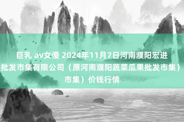 巨乳 av女優 2024年11月7日河南濮阳宏进农副居品批发市集有限公司（原河南濮阳蔬菜瓜果批发市集）价钱行情