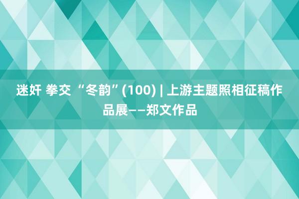 迷奸 拳交 “冬韵”(100) | 上游主题照相征稿作品展——郑文作品