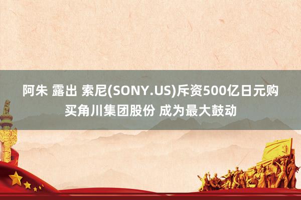 阿朱 露出 索尼(SONY.US)斥资500亿日元购买角川集团股份 成为最大鼓动