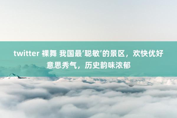 twitter 裸舞 我国最‘聪敏’的景区，欢快优好意思秀气，历史韵味浓郁