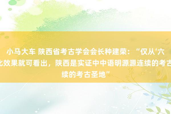 小马大车 陕西省考古学会会长种建荣：“仅从‘六大’评比效果就可看出，陕西是实证中中语明源源连续的考古圣地”