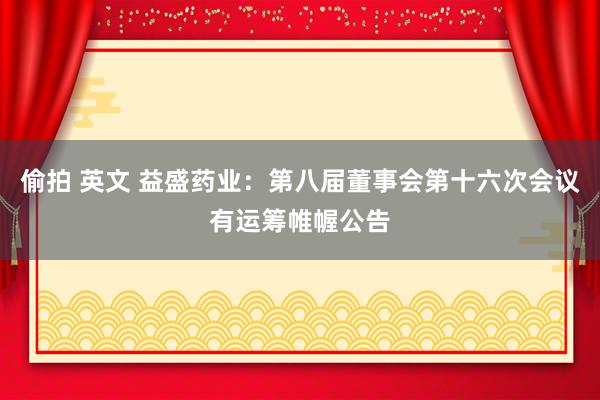 偷拍 英文 益盛药业：第八届董事会第十六次会议有运筹帷幄公告